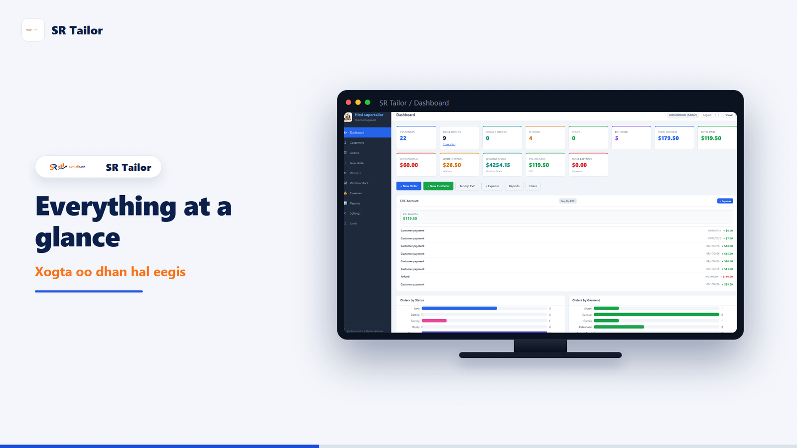 Tailoring Shop Management System